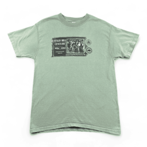 Vintage Buffalo Bill Shirt Century Bike Ride Kansas Bicycle Club Y2K Adult MEDIUM