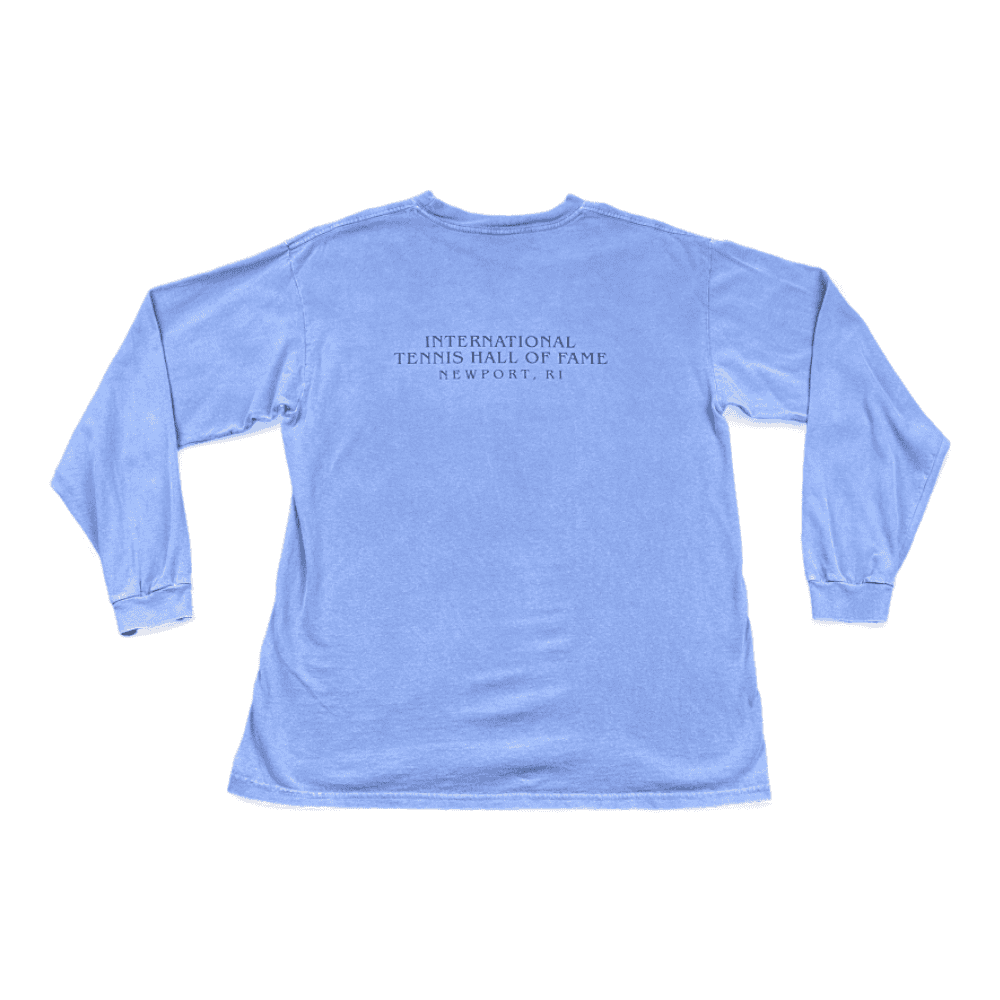 Vintage Tennis Shirt Blue Hall of Fame Newport Rhode Island Adult MEDIUM