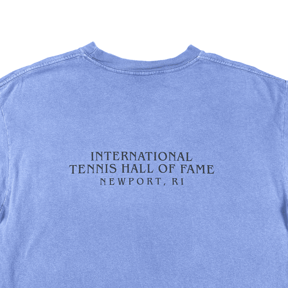 Vintage Tennis Shirt Blue Hall of Fame Newport Rhode Island Adult MEDIUM