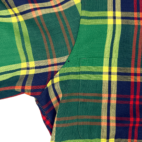 Vintage McGregor Plaid Shirt Green Blue Red Yellow Button Up 70s Adult MEDIUM
