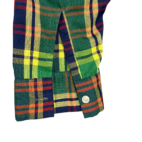 Vintage McGregor Plaid Shirt Green Blue Red Yellow Button Up 70s Adult MEDIUM