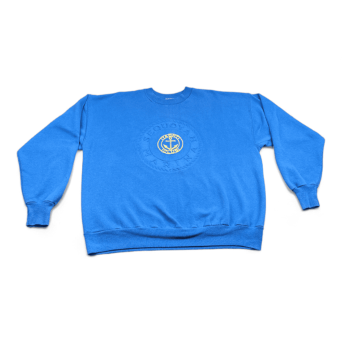 Vintage Yacht Club Sweater Blue Sequoya Marina 90s Sweatshirt Pullover Adult EXTRA LARGE