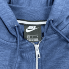 Nike Sweater Blue Zip Hoodie Logo Spell Out Raglan Adult MEDIUM