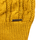 Abercrombie & Fitch Sweater Mustard Yellow Cable Knit Womens LARGE