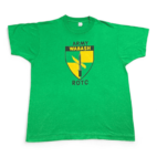 Vintage Army ROTC Shirt Sword Lightning Bolt Shield Crest Green 80s Adult LARGE