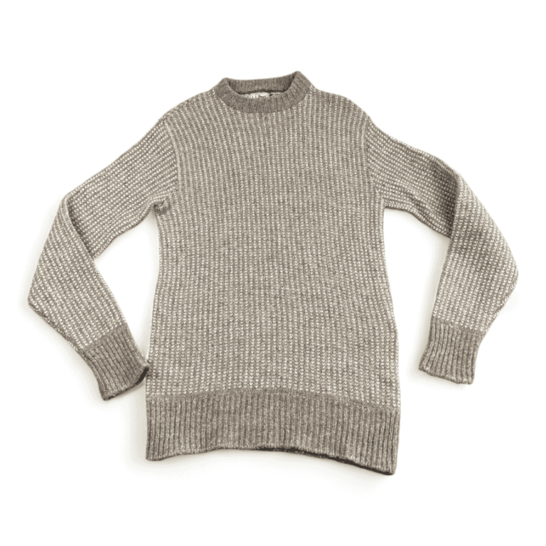 Vintage LL Bean Sweater Oatmeal Wool Blend Norwegian Fisherman Adult SMALL