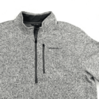 Eddie Bauer Sweater Heather Gray Fleece 1/4 Quarter Zip Thermal Adult EXTRA LARGE