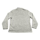 Eddie Bauer Sweater Heather Gray Fleece 1/4 Quarter Zip Thermal Adult EXTRA LARGE