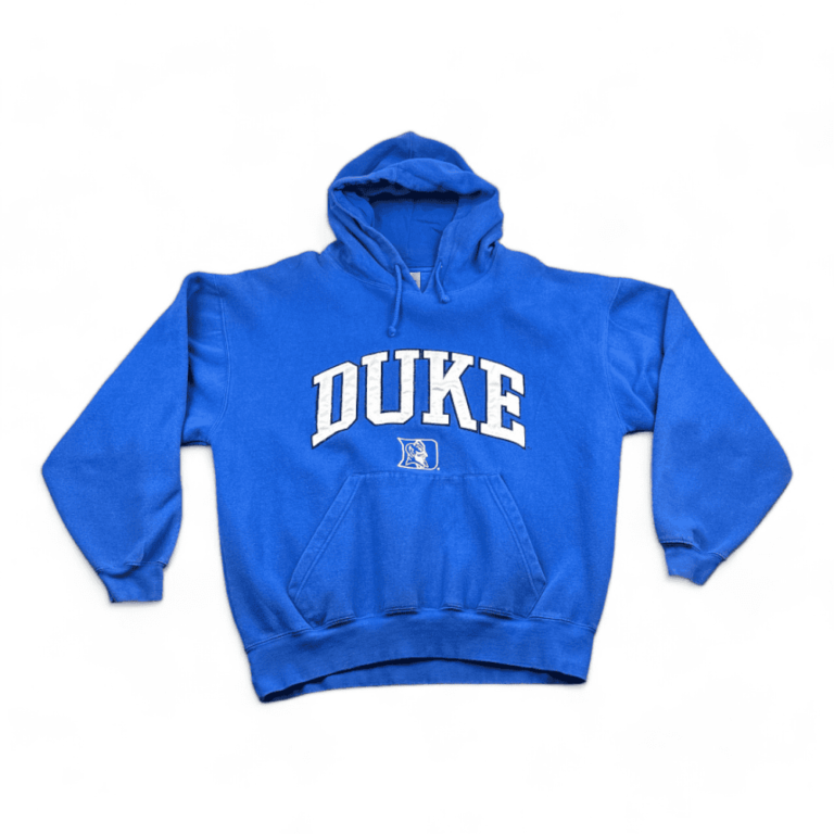 Vintage Duke University Sweater Blue Hoodie Sweatshirt Devils 90s Adult EXTRA LARGE