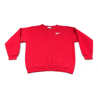 Vintage Reebok Sweater Red Sweatshirt Pullover Chest Logo 80s Adult MEDIUM