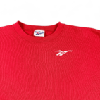 Vintage Reebok Sweater Red Sweatshirt Pullover Chest Logo 80s Adult MEDIUM