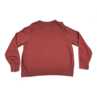 Eddie Bauer Sweater Burgundy Pullover V Neck Adult LARGE