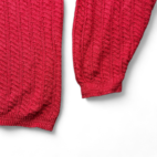 Vintage Bill Blass Sweater Red Chunky Textured Knit 90s Adult MEDIUM