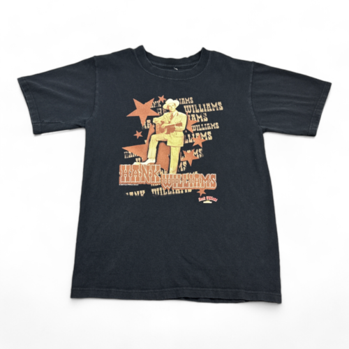 Vintage Hank Williams Shirt Country Music Star Black Y2K Adult SMALL