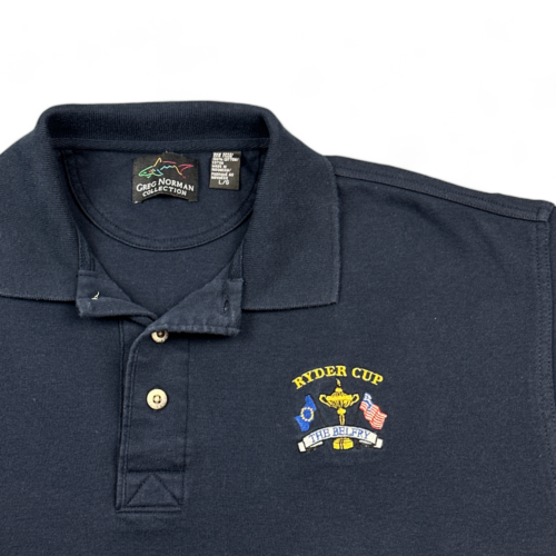 Vintage Greg Norman Polo Shirt Ryder Cup Belfry 2002 Golf Adult LARGE