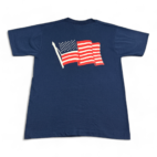Vintage American Flag Shirt Fedders Effingham Blue 90s Adult MEDIUM