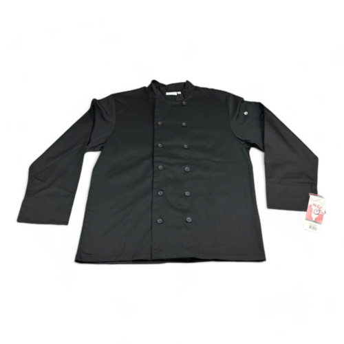 Chef Works Chef Coat Black Long Sleeve Uniform Jacket Adult LARGE