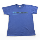 Vintage San Francisco California Shirt Blue 90s Adult LARGE