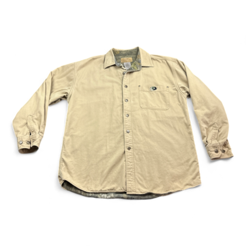 Mossy Oak Shirt Brown Camouflage Lined Heavyweight Shacket Adult LARGE
