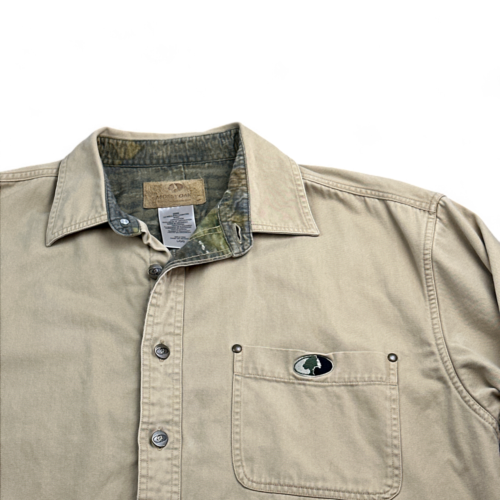 Mossy Oak Shirt Brown Camouflage Lined Heavyweight Shacket Adult LARGE