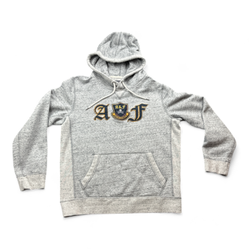 Vintage Abercrombie & Fitch Sweater Y2K Gray Hoodie Pullover Skull Crossbones Pirate Adult SMALL
