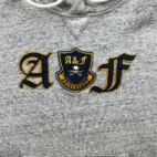 Vintage Abercrombie & Fitch Sweater Y2K Gray Hoodie Pullover Skull Crossbones Pirate Adult SMALL