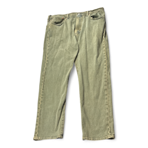 Levis Jeans Green 502 Regular Tapered Stretch Mens 38x30