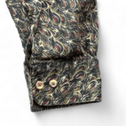 Vintage Enro Shirt Brown Black Paisley 90s Long Sleeve Adult LARGE
