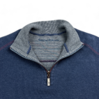 Tommy Bahama Sweater Blue Gray Reversible Pullover Striped Solid Adult LARGE