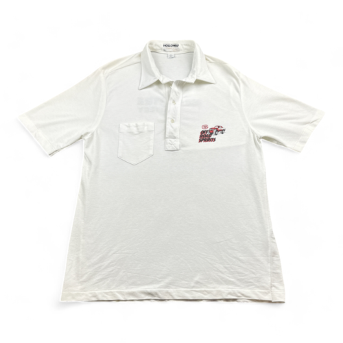 Vintage Mechanic Polo Shirt White Tire Shop Off Road Sprints Adult MEDIUM