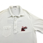 Vintage Mechanic Polo Shirt White Tire Shop Off Road Sprints Adult MEDIUM