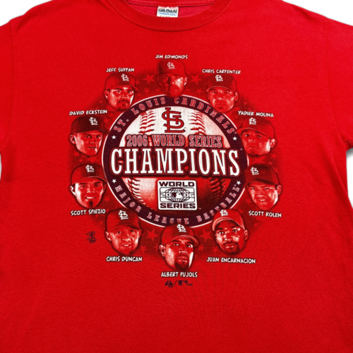 Vintage St Louis Cardinals Shirt Adult LARGE Red Y2K Baseball MLB League