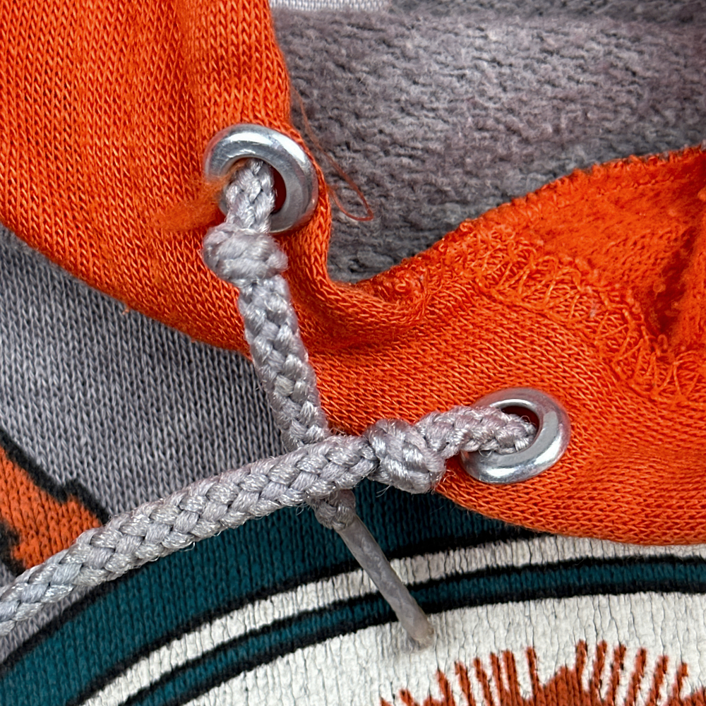 Vintage Miami Dolphins Sweater 70s Orange Gray Hoodie Sweatshirt Adult EXTRA SMALL