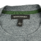 Banana Republic Sweater Gray Merino Wool Pullover Adult MEDIUM