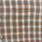 Vintage JC Penney Shirt Brown Burnt Orange Plaid 70s Adult EXTRA LARGE