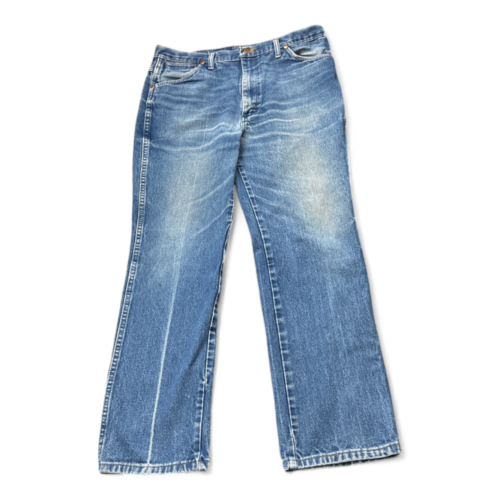 Wrangler Jeans Blue Dark Wash Cowboy Cut Slim Faded Y2K Mens 36x29