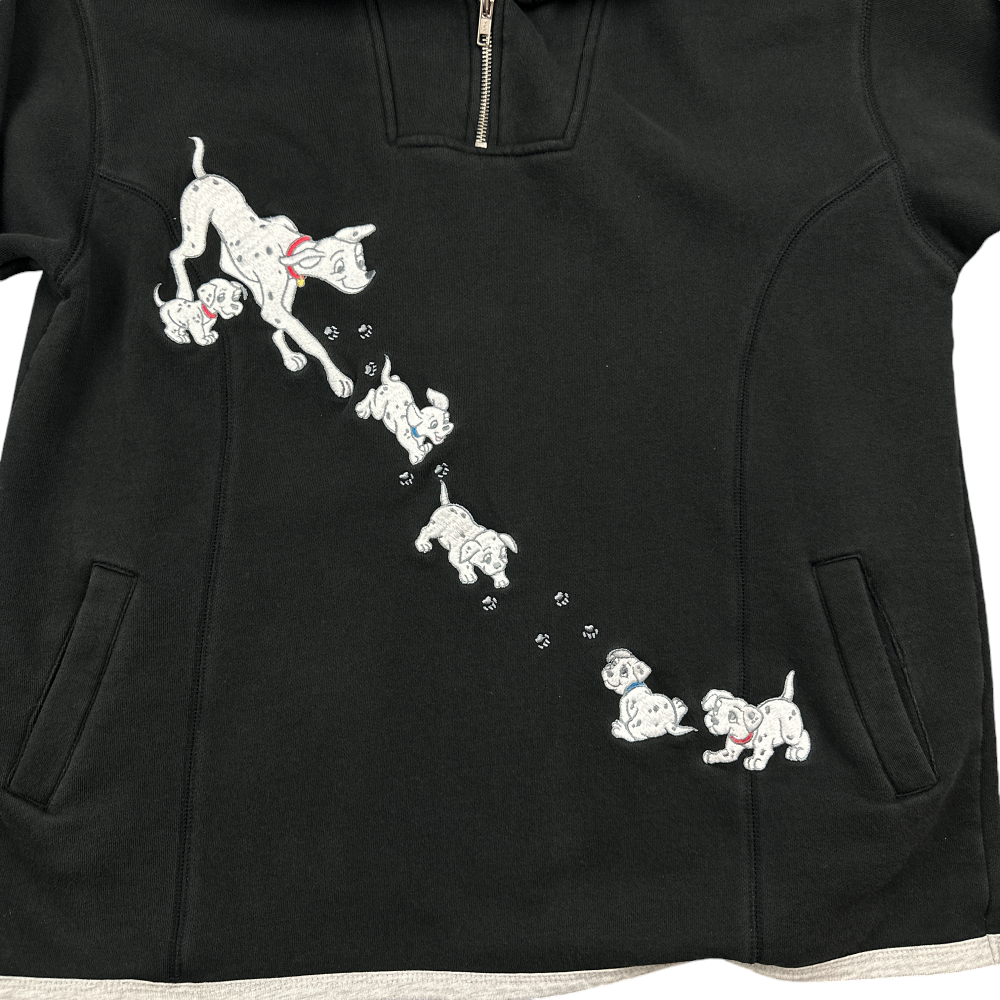 Vintage Disney Sweater 101 Dalmatians Embroidered 90s Womens LARGE