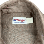 Vintage Wrangler Shirt Brown Work Shirt 70s Adult SMALL