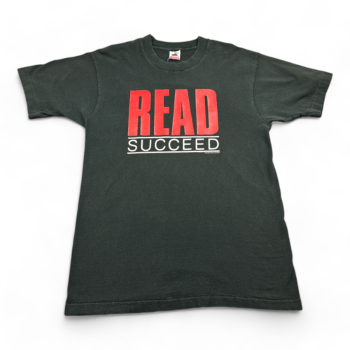 Vintage American Library Association Shirt Black Read Succeed 90s Adult MEDIUM