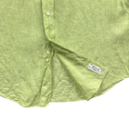 Brooks Brothers Shirt Green Irish Linen Button Down Adult LARGE