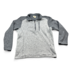 Woolrich Sweater Gray Fleece Pullover 2 Tone Adult LARGE