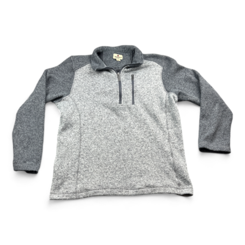 Woolrich Sweater Gray Fleece Pullover 2 Tone Adult LARGE