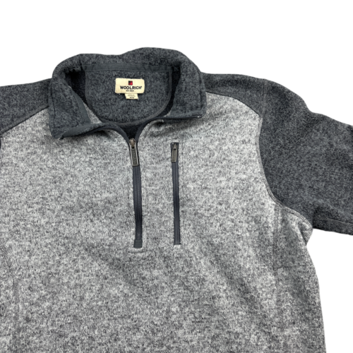 Woolrich Sweater Gray Fleece Pullover 2 Tone Adult LARGE