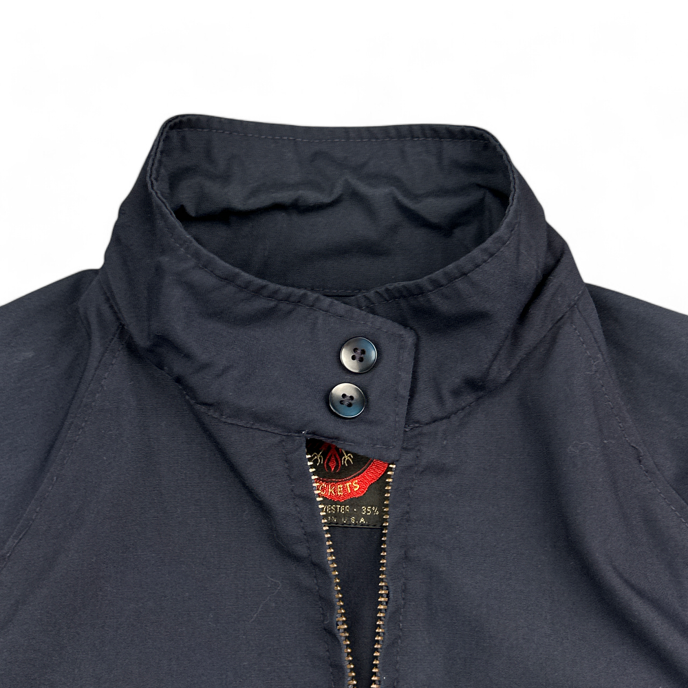 Vintage Campus Jacket Blue Windbreaker 70s Adult MEDIUM