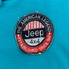 Jeep Polo Shirt Blue Patches Embroidered Branded Adult MEDIUM