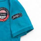 Jeep Polo Shirt Blue Patches Embroidered Branded Adult MEDIUM