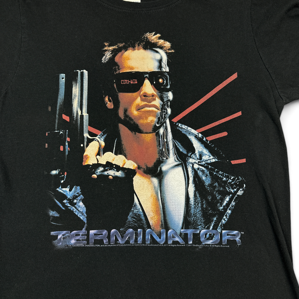 Terminator Shirt Movie Poster Art Arnold Schwarzenegger Retro Reprint Adult SMALL-2 Terminator Shirt Movie Poster Art Arnold Schwarzenegger Retro Reprint Adult SMALL