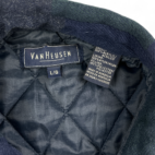 Vintage Van Heusen Shirt Jacket Blue Green Black Watch Plaid Barn Coat 90s Adult LARGE