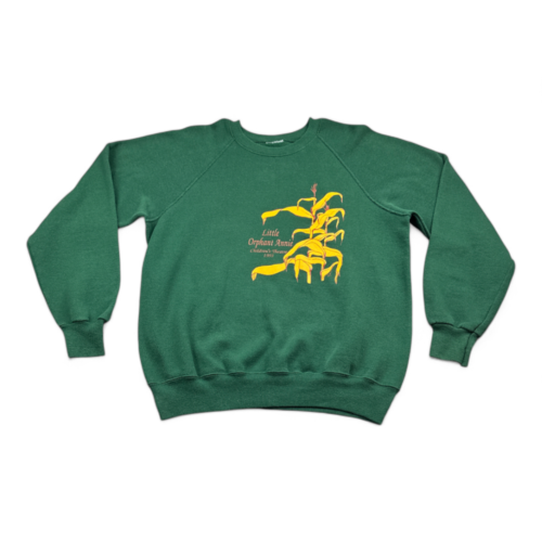 Vintage Little Orphan Annie Sweater Green Childrens Theater 90s Adult MEDIUM