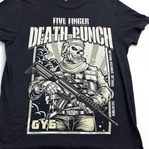 Five Finger Death Punch Shirt Black Metal Band Tee GY6 Adult MEDIUM